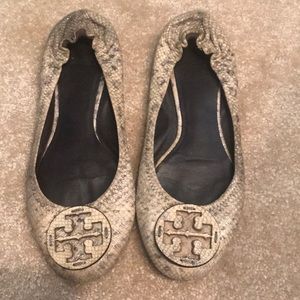 Tory Burch snake skin flats